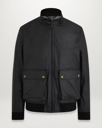 Veste Cirée Belstaff Homme Scouter Noir Coton France CN8601235